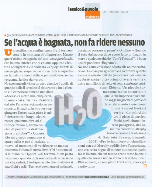 Articolo del Venerd di Repubblica