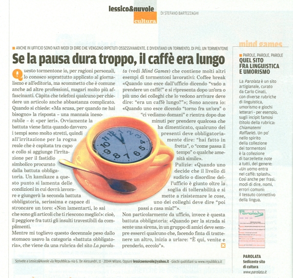 Articolo del Venerd&igrave; di Repubblica